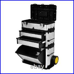 3-Part Rolling Tool Box with 2 Wheels with Traditional Toolbox US Stock