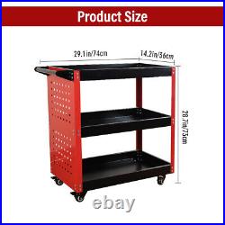 3 Tier Rolling Tool Cart 880LBS Capacity Heavy Duty Utility Cart Tool Organizer