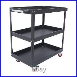 3-Tier Rolling Tool Cart Movable Organizer Storage Toolbox Trolley with Wheel