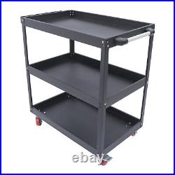 3-Tier Rolling Tool Cart Movable Organizer Storage Toolbox Trolley with Wheel