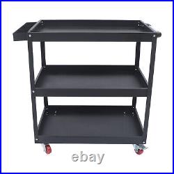 3-Tier Rolling Tool Cart Movable Organizer Storage Toolbox Trolley with Wheel