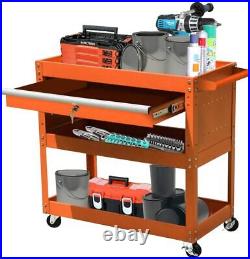 3 Tier Rolling Tool Cart Tool Box with Drawer for Garage Storage Organizer