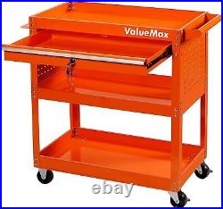 3 Tier Rolling Tool Cart, Utility Drawer Tool Cart with Wheels, 350 lbs Capacity