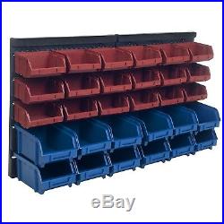 30 Bin Wall Mounted Storage Parts Rack Screw Bolt Shop Garage Tool Box Organizer