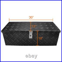 30 Heavy Duty Black Aluminum Tool Box Truck Pickup Trailer Storage+Lock+Keys 30 Heavy Duty Black Aluminum Tool Box Truck Pickup Trailer Storage+Lock+Keys