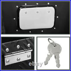 30 Heavy Duty Black Aluminum Tool Box Truck Pickup Trailer Storage+Lock+Keys