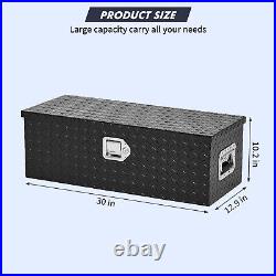 30 Inch Truck Bed Tool Box Diamond Plate Tool Box for Pick Up Truck RV Trailer