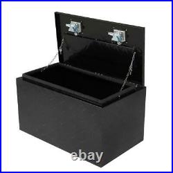 30 Truck/Pickup Bed Trailer Tongue Aluminum Tool Box Tote Storage Lock Black