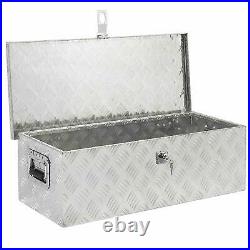 30 Under Bed Trailer Aluminum Tool Storage Box with Tongue Lock US Store