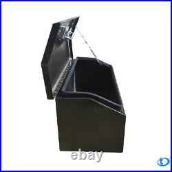 30 x 13 Black Aluminum Tool Box for Garage Pickup Truck Flatbed Trailer RV