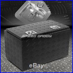 30x18x16 Black Aluminum Pickup Truck Trunk Bed Tool Box Trailer Storage+lock