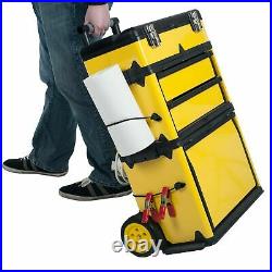33 Inch High Portable Rolling Trolley Tool Box Great for Work Vans and Trucks