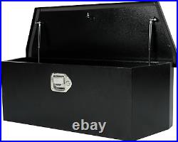 35X12X12 Truck Tool Box Black Heavy Duty Steel Metal Trailer Tongue Box Pick