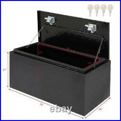 36black Aluminum Pickup Truck Trunk Bed Tool Box Trailer Storage+lock