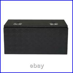 36black Aluminum Pickup Truck Trunk Bed Tool Box Trailer Storage+lock