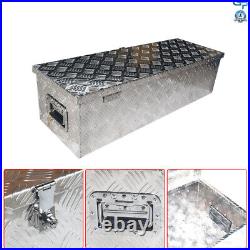 39 In Rectangle Aluminum Truck Tool Box for Camper Flatbed Trailer Truck RV