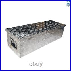 39 In Rectangle Aluminum Truck Tool Box for Camper Flatbed Trailer Truck RV