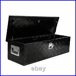 39 Inch Truck Bed Tool Boxes Heavy Duty Aluminum with Sliding Shelf, Diamond Plat