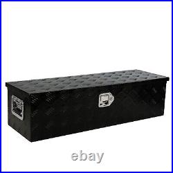 39 Inch Truck Bed Tool Boxes Heavy Duty Aluminum with Sliding Shelf, Diamond Plat