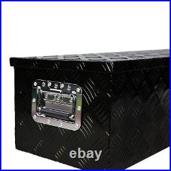 39 Inch Truck Bed Tool Boxes Heavy Duty Aluminum with Sliding Shelf, Diamond Plat