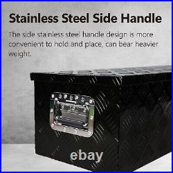 39 Inch Truck Bed Tool Boxes Heavy Duty Aluminum with Sliding Shelf, Diamond Plat