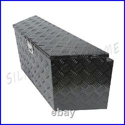 39 L X15.5 W X12 H 5 Bar Aluminum Trailer Tongue Truck Tool Box Storage Black