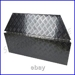 39 L X15.5 W X12 H 5 Bar Aluminum Trailer Tongue Truck Tool Box Storage Black