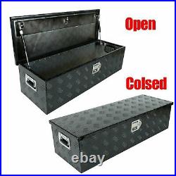 39x13x10 Black Aluminum Pickup Truck Trunk Bed Tool Box Trailer Storage+lock