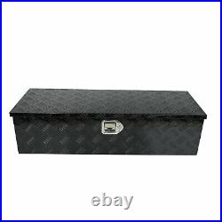 39x13x10 Black Aluminum Pickup Truck Trunk Bed Tool Box Trailer Storage+lock