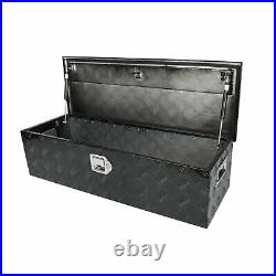 39x13x10 Black Aluminum Pickup Truck Trunk Bed Tool Box Trailer Storage+lock