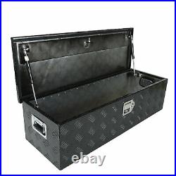 39x13x10 Black Aluminum Pickup Truck Trunk Bed Tool Box Trailer Storage+lock