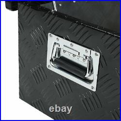 39x13x10 Black Aluminum Pickup Truck Trunk Bed Tool Box Trailer Storage+lock