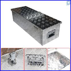 39x13x10 Chrome Aluminum Pickup Truck Bed Tool Box Trailer Storage & Lock