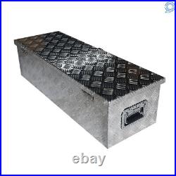 39x13x10 Chrome Aluminum Pickup Truck Bed Tool Box Trailer Storage & Lock