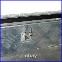 39x13x10 Pickup Truck Trunk Bed Tool Box Trailer Storage+lock Chrome Aluminum