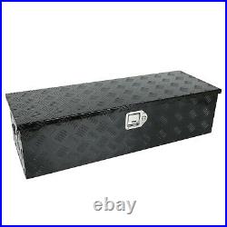 39x13x10black Aluminum Pickup Truck Trunk Bed Tool Box Underbody Storage+lock