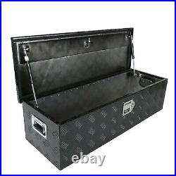 39x13x10black Aluminum Pickup Truck Trunk Bed Tool Box Underbody Storage+lock