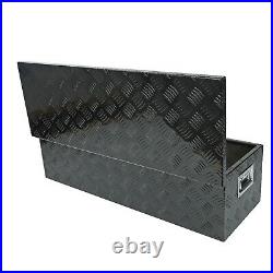 39x13x10black Aluminum Pickup Truck Trunk Bed Tool Box Underbody Storage+lock