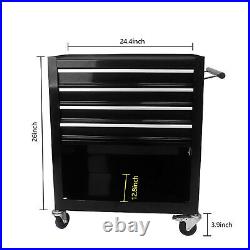 4-Drawer Rolling Tool Box Metal Storage Cabinet Tool Chest with Wheels