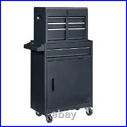 4-Drawer Rolling Tool Chest 2 in 1 Detachable Organizer Tool Box Storage Cabinet