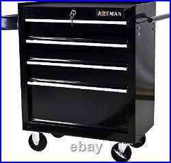 4-Drawer Rolling Tool Chest, Tool Box Steel Storage Cabinet Cart with Lock & Wheels