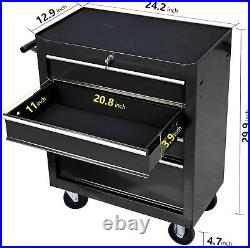 4-Drawer Rolling Tool Chest, Tool Box Steel Storage Cabinet Cart with Lock & Wheels