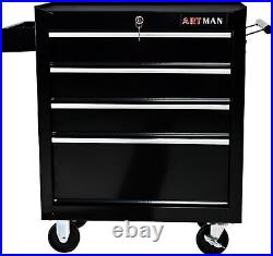 4-Drawer Rolling Tool Chest, Tool Box Steel Storage Cabinet Cart with Lock & Wheels