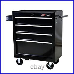 4-Drawer Rolling Tool Chest, Tool Box Steel Storage Cabinet Cart with Lock & Wheels