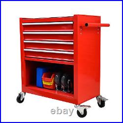 4-Drawer Rrolling Tool Box, 24.4 With 4 Wheels and Drawers With Tools, for Gara