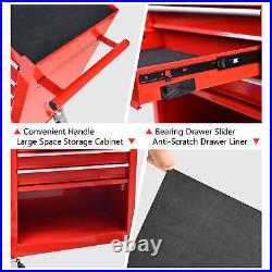 4-Drawer Rrolling Tool Box, 24.4 With 4 Wheels and Drawers With Tools, for Gara