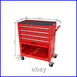 4 Drawer Tool Chest Storage Cabinet Tool Box Rolling Cart with 233pcs Tools Sets