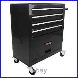 4 Drawer Tool Chest Storage Cabinet Tool Box Rolling Cart with 233pcs Tools Sets
