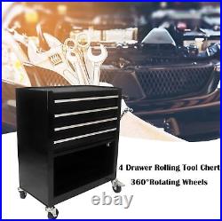 4 Drawers Rolling Tool Box Cart Chest Tool Garage Storage Cabinet with Wheels