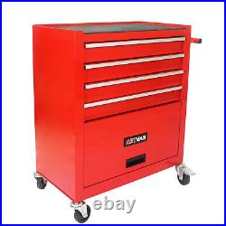 4 Drawers Rolling Tool Box Cart Chest Tool Garage Storage Cabinet with Wheels US